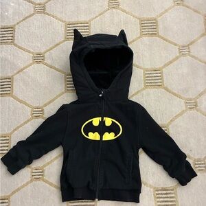 Cubcoats Batman Full Zip Sweatshirt Fleece Lined, Bat Ears